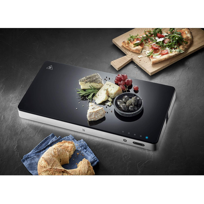 Електрична, нагрівальна плита, для нагрівання та охолодження їжі, 270 Вт, навколишнє освітлення, скляна поверхня