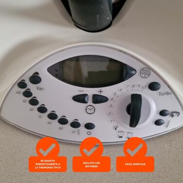 Передня кришка/панель керування, сумісна з кухонним комбайном Vorwerk Thermomix TM31