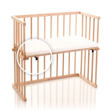 Приліжкове ліжко Dreamgood, букове дерево, в комплекті матрац Prime, білий.