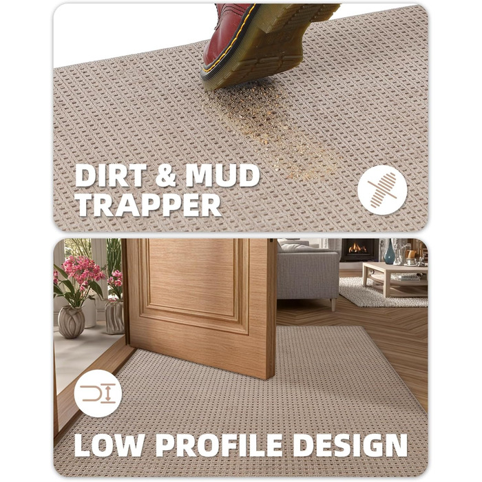 Килимок придверний COLOR&GEOMETRY 92x140 см бежевий