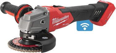 Акумуляторна кутова шліфувальна машина Milwaukee M18 ONEFSAG125XB-0X з гальмом, червона, срібляста, чорна