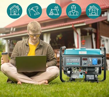 Гібридний бензиновий LPG 4-тактний генератор, аварійний генератор 7500 Вт, генератор 1х16А 1х32А з автоматичним регулятором напруг