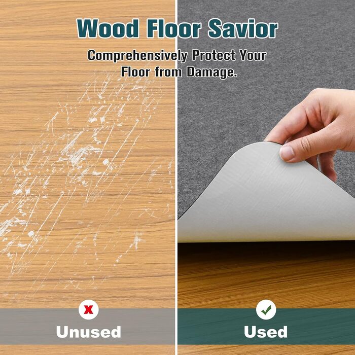 Килимок для офісного стільця Placoot 140x90 см, захисний килимок для підлоги, килимок для офісних стільців - стійкий до подряпин для паркету та твердих підлог, килимок для офісних стільців, високої щільності, антишовкопрядний, темний