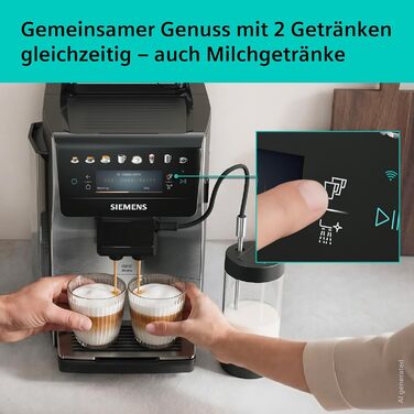 Кавомашина Siemens EQ600 iAroma TP605EM3, нержавіюча сталь, понад 40 напоїв