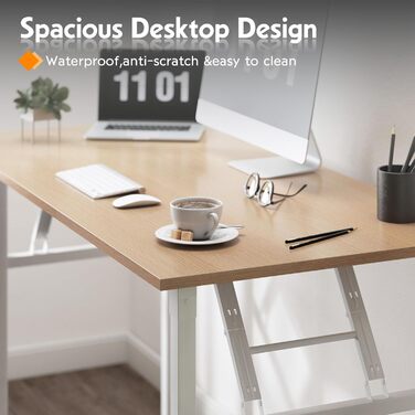 Складаний комп&39ютерний стіл 100 x 60 x 75 см ПК стіл письмовий стіл офісний стіл робоча станція для домашнього офісу використання обідній стіл конференційний стіл 100 см x 60 см рожевий дуб