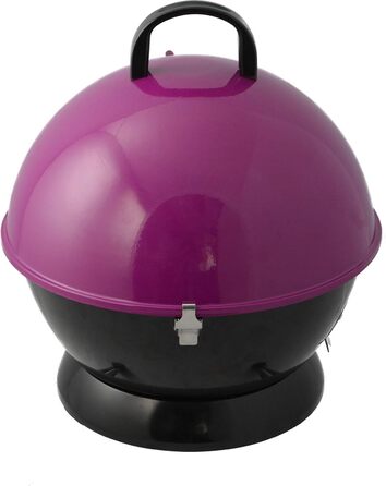 Барбекю-чайник з вугіллям ACTIVA Purple, портативний візок для барбекю з 36-сантиметровою поверхнею гриля, складними ніжками та кр