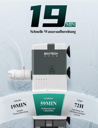 Внутрішній фільтр для акваріума boxtech 10 Вт, 4-в-1 фільтр для акваріума, потужний насос, надзвичайно тихий регульований губчастий фільтр, швидкість потоку 600 л/год, підходить для 160-300 літрів
