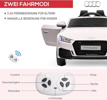 Дитячий електромобіль HOMCOM 12В дитячий електромобіль з пультом дистанційного керування 2.4G, музика, клаксон, електромобіль зі с