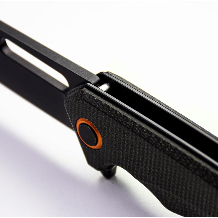 Складаний ніж NedFoss MAMBA, одноручний ніж зі сталі 9CM D2 з рукояткою Micarta, кишеньковий ніж з лайнерним замком та шарикопідши