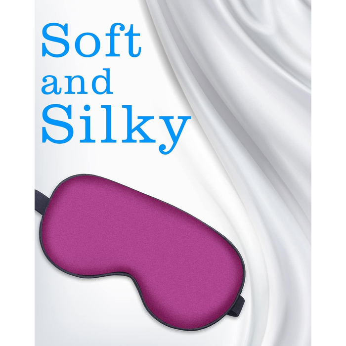 Шовкова маска для сну Barlixy для жінок, пов'язка на очі, покривало для очей, тіні для повік, маска для очей, 4 пачки, шовк, надзв