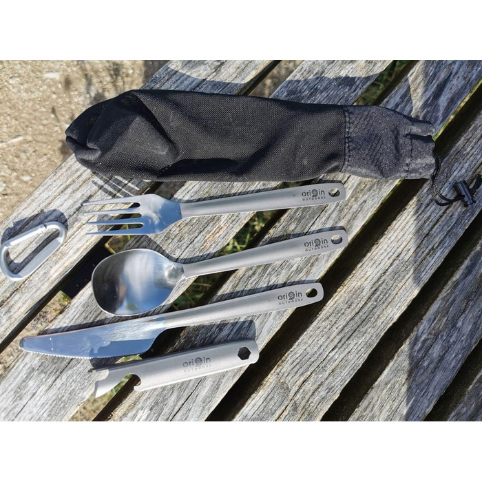 Унісекс Набір титанових столових приборів для дорослих німецької армії, різнокольоровий, один розмір