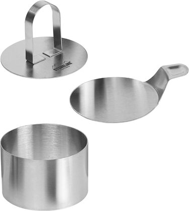 Десертні кільця та обідні кільця STONELINE 8 см, набір кілець малий, 8 шт. , нержавіюча сталь, 6 кілець, 1 підйомник, 1 марка, фуд