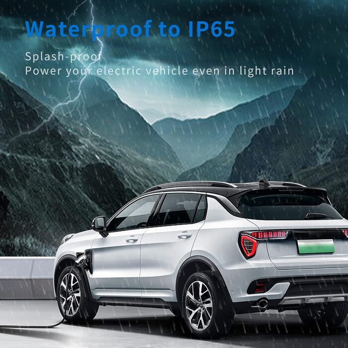 Зарядний кабель EVIEUN тип 2 22кВт 32А для гібридних та електромобілів 3 фази 3-метровий зарядний кабель типу 2, зарядний кабель е