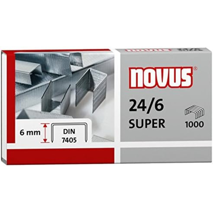 Степлер Novus (для суперофісного степлера HK 24/6 DIN, 100 коробок по 1000 скоб) 040-0026