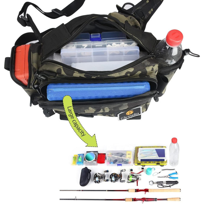 Водонепроникний і зносостійкий рибальський рюкзак для рибальських аксесуарів