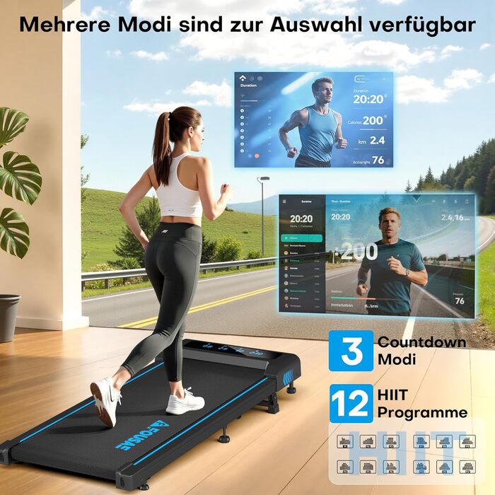Бігова доріжка для домашнього використання, стіл для бігової доріжки 4-в-1 з нахилом 9, безщітковий двигун 2,5 к.с., килимок для ходьби зі світлодіодним дисплеєм, пульт дистанційного керування, 12 режимів HIIT, витримує до 150 кг, не потребує встановлення