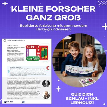 Набір електроніки noDNA для дітей, Набір для електронних експериментів для дітей віком від 8 років - 300 експериментів для дітей віком від 8 років, Подарунковий набір електроніки для 8-річних хлопчиків, **Діти**