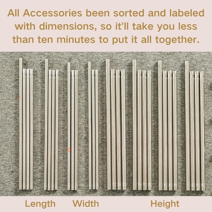 Каркас балдахіна для ліжка Beyeutao, Каркас москітної сітки, Каркас балдахіну, Каркас балдахіну для ліжка, Каркас ліжка з балдахіном, Каркас балдахіну для ліжка, Штанга для балдахіну для ліжка, Гвинтовий дизайн. (Нержавіюча сталь, 150 x 200 см) Нержавіюча