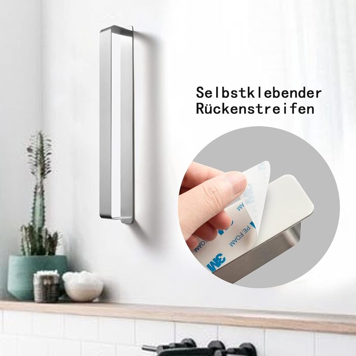 Полотенцесушитель без свердління, гостьовий полотенцесушитель самоклеючий, настінний полотенцесушитель з нержавіючої сталі 42CM A