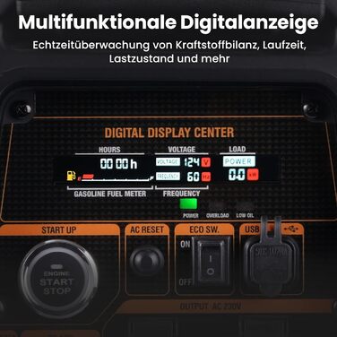 Електрогенератор інверторний 3500W Генератор газовий безшумний з електричним стартером пульт дистанційного керування електрогенера