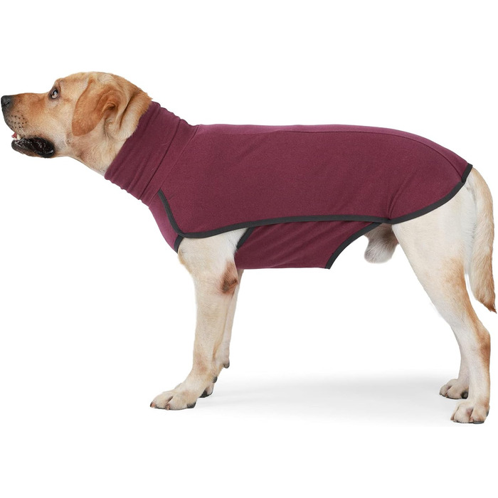 Теплий светр для собак Heywean, еластичний флісовий жилет, пуловер для маленьких та середніх собак, зимовий одяг для використання в приміщенні та на вулиці, XL (упаковка з 1), бордовий