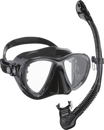 Маска для підводного плавання Cressi Big Eyes Evolution - Окуляри для дайвінгу для дорослих - Мінімальний внутрішній об&39єм - Набір швидкорегульованих пряжок, прозорий/жовтий