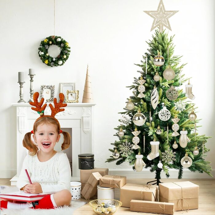 Набір різдвяних прикрас із 135 предметів для ялинки Miaikoe