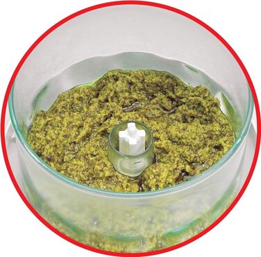 Електричний подрібнювач, 1000 Вт, 500 мл, відсік для зберігання кабелю, 4 функції дроблення, змішування, змішування, подрібнення, DPA130, білий одинарний