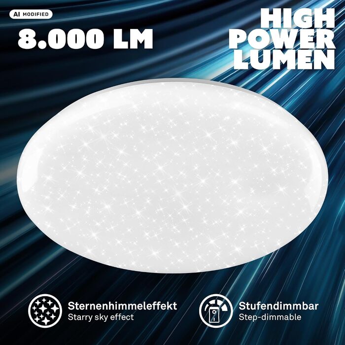 Стеля LED-світильник BRILONER Зоряне небо, 3 рівні димування, білий