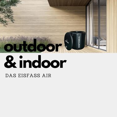 Льодова бочка з додатковою ізоляцією (100 см Ø x 95 см заввишки) для дорослих, ідеально підходить для крижаних ванн, приблизно 350 літрів. Підходить для холодової терапії, відновлення після занять спортом та крижаних ванн.