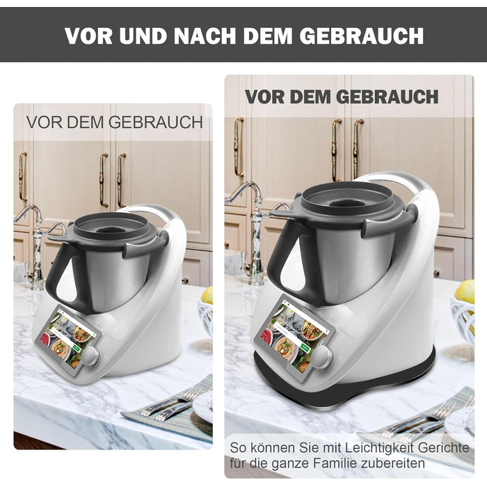 Для розсувної дошки Thermomix TM6 TM5 Acrylic - Швидкорухома ролінгова дошка для кухонного комбайна Thermomix Vorwerk TM 6 Аксесуари Pad Board (глянцевий чорний)