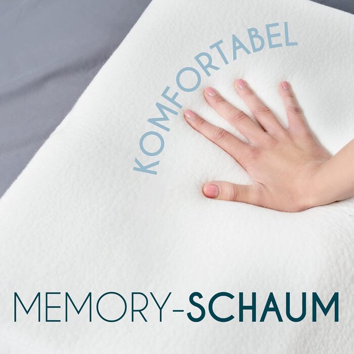 Ергономічна подушка для ніг Dreamzie. Виготовлена в ЄС та сертифікована Oeko-Tex - Подушка для ніг з піни з ефектом пам&39яті - Дихаюча, яку можна прати, гіпоалергенна