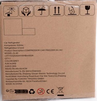 Компресорний кулер автомобільний електричний кулер портативний кемпінговий холодильник з ручкою 12V 240V міні-холодильник для авто