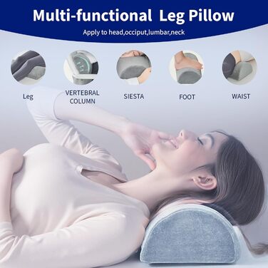 Подушка SOONHUA з піни з пам&39яттю форми, підставка для ніг, опора для ніг, поперекова подушка, валик для шиї для полегшення болю в спині для тих, хто спить на спині та на боці