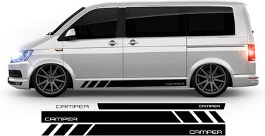 Бічна смуга Наклейка 'Camper підходить для VW T4, T5, T6 і T6.1 колір на вибір, Multivan, Bulli - Бічна наклейка 10002.05