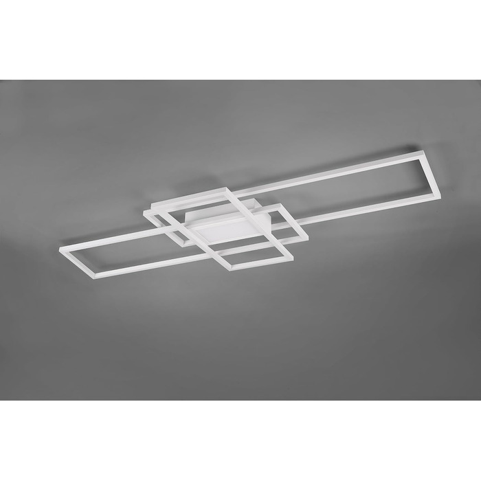 Стеля LED-світильник Trio Leuchten Irvine 620010431, матовий білий метал, 60 Вт LED, з пультом, димером та нічним підсвічуванням