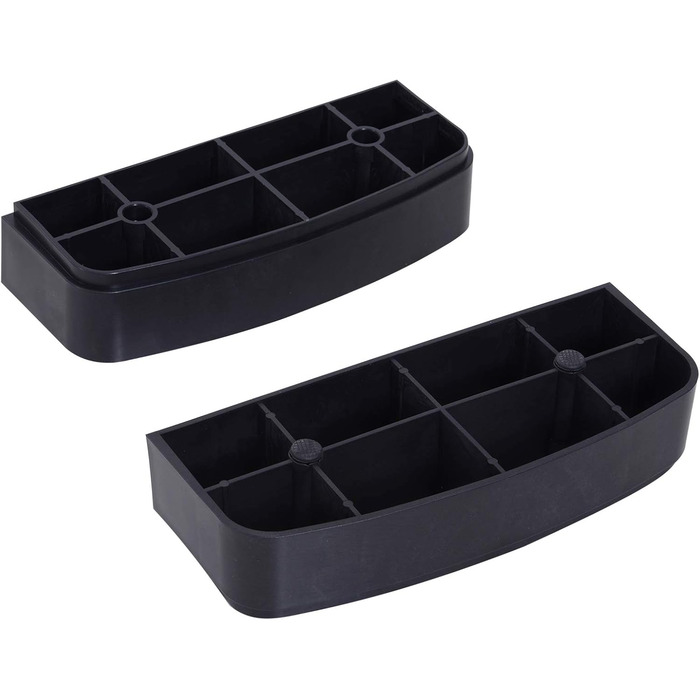 Степер HOMCOM Аеробний степер з 2 рівнями регулювання висоти 10-15 см, нековзний фітнес-степер, міні-степер для домашнього офісу, чорний сірий