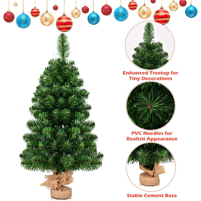 Штучна ялинка 90 см зелена KOMFOTTEU