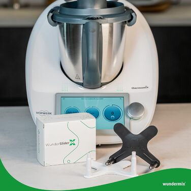 Глайди WunderSlider X для Thermomix TM6 & TM5 Розсувна дошка альтернатива Thermomix З магнітним кріпленням Невидимі слайдери, такі як ролетна дошка (біла) TM6 / TM5 біла