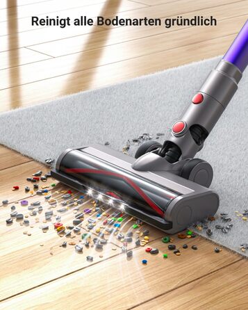 Акумуляторний пилосос, 45000 Па/550 Вт, час роботи 60 хв з настінною зарядкою, ароматична карта, чаша 1,8 л, світлодіодний дисплей