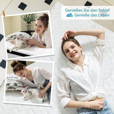 Наматрацник Storeo Basics Comfort з піни з ефектом пам&39яті, плюшевий, 180 x 200 см, висота 7 см, білий 180 x 200 x 7 см