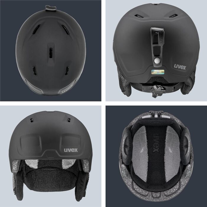 Унісекс-молодіжний лижний шолом uvex heyya pro, чорний, 51-55 см