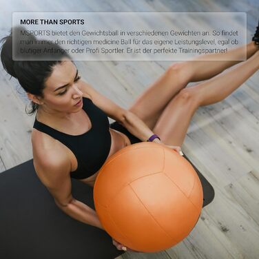 Медичний м&39яч MSPORTS Wall-Ball преміум-класу 2-10 кг 10 кг - червоний