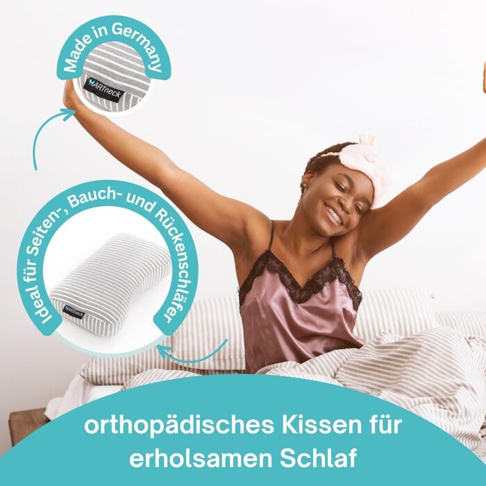 Подушка ОРІГІНАЛЬНА дорожня подушка - ортопедична подушка для підтримки шиї для сну на спині, животі та на боці, ідеальна дорожня подушка