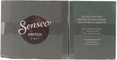Кавоварка Philips Senseo Switch з фільтром і капсулами, технологія приготування 2-в-1, ємність для води 1 л, 7 чашок за один раз,
