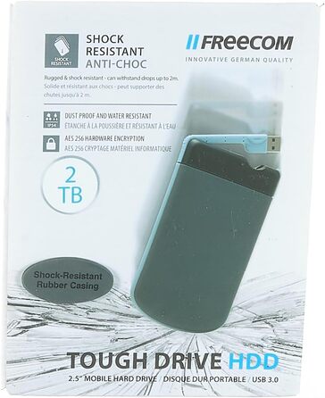 Зовнішній жорсткий диск Freecom 56331 2 ТБ USB 3.0 5400 об/хв 2,5-дюймовий, сірий 2 ТБ