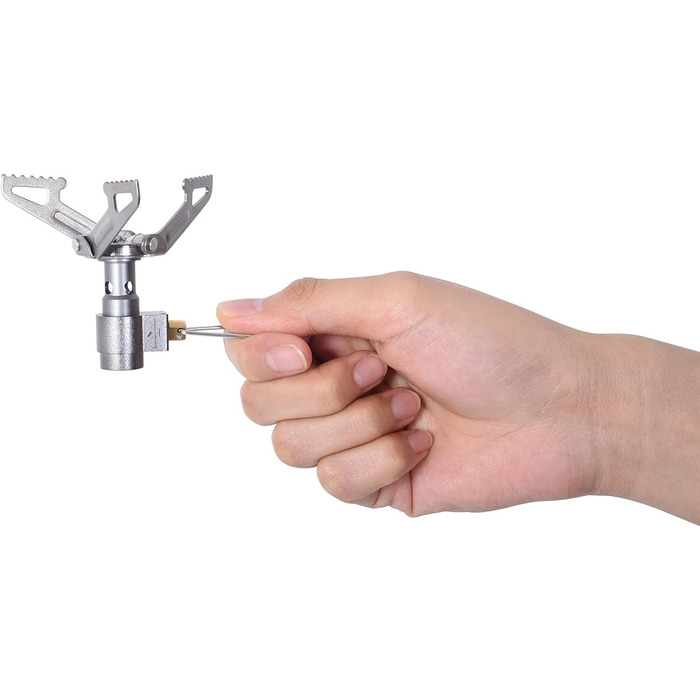 Вт Кемпінгова газова плита Міні-газова плита з титанового сплаву Похідна плита Портативний пальник Ультралегка кишенькова духовка