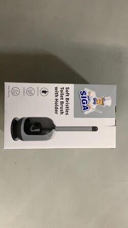 Щітка для туалету з тримачем,Щітка для туалету з м'якою щетиною, сіра та чорна, сіра,чорна