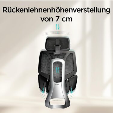 Ергономічне офісне крісло Hbada E3 Air з 3-зонною динамічною поперековою підтримкою, робоче крісло з 3D-регульованим підголівником, 3D-регульованими підлокітниками, чорне E3 Air