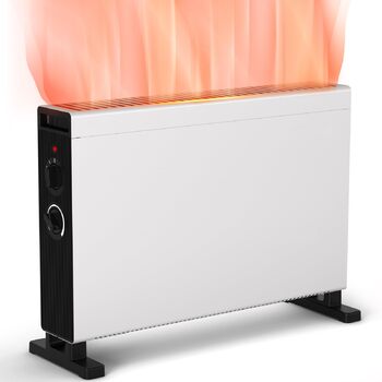 Конвекційний обігрівач, електричний обігрівач, радіатор, кімнатний обігрівач потужністю 1000 Вт/2000 Вт з регульованим режимом для спальні, кухні, офісу, енергоефективний безшумний обігрівач